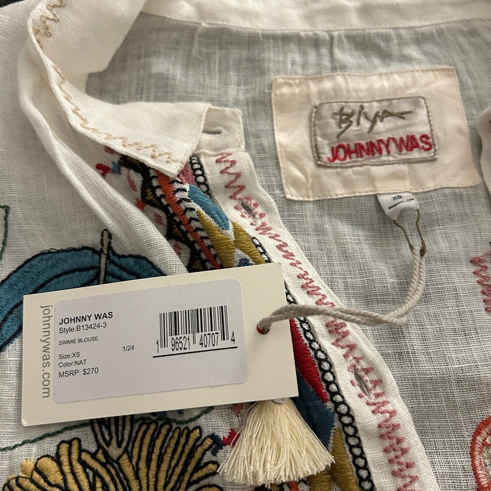 Johnny Was Simmie Blouse Embroidered XS - Picture 7 of 7